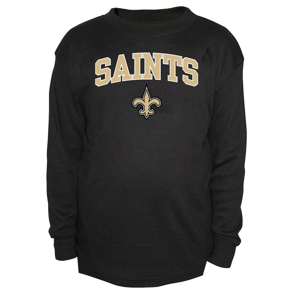 New Orleans Saints Big & Tall Thermal Long Sleeve Crew Neck T-Shirt - Black for sale
