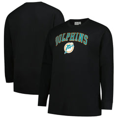 Miami Dolphins Big & Tall Throwback Thermal Long Sleeve T-Shirt - Black online