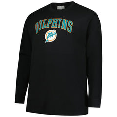 Miami Dolphins Big & Tall Throwback Thermal Long Sleeve T-Shirt - Black online