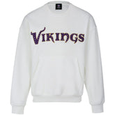 Minnesota Vikings Cuce Women's Chenille Jeweled Sweatshirt - White on sale