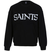 New Orleans Saints Cuce Women's Chenille Jeweled Sweatshirt - Black for sale