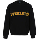 Pittsburgh Steelers Cuce Women's Chenille Jeweled Sweatshirt - Black for sale