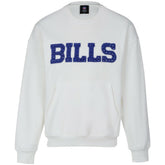 Buffalo Bills Cuce Women's Chenille Jeweled Sweatshirt - White cheap