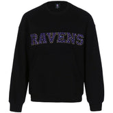 Baltimore Ravens Cuce Women's Chenille Jeweled Sweatshirt - Black outlet