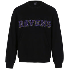 Baltimore Ravens Cuce Women's Chenille Jeweled Sweatshirt - Black outlet