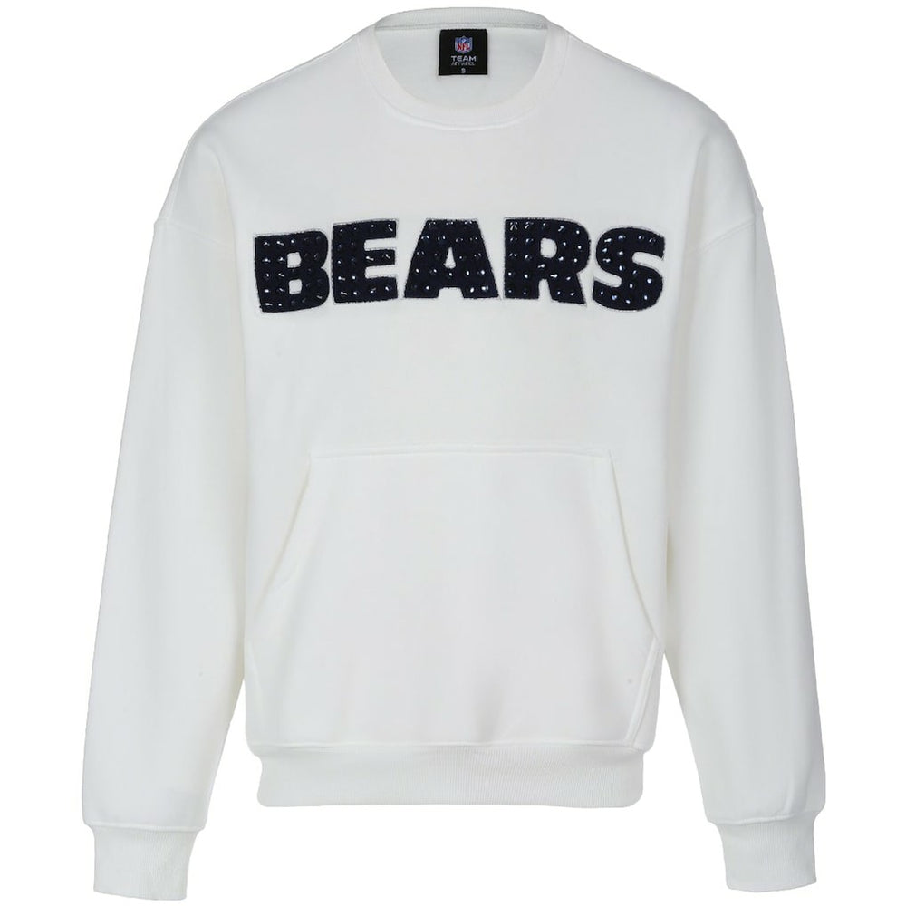 Chicago Bears Cuce Women's Chenille Jeweled Sweatshirt - White discount