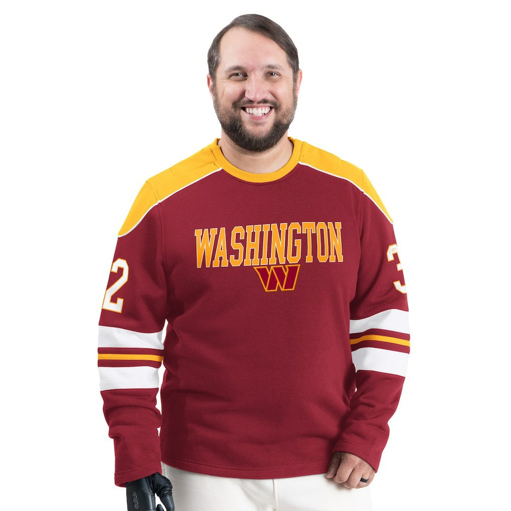Washington Commanders G-III Sports by Carl Banks Adaptive Lord Stanley Crewneck Sweatshirt - Burgundy online