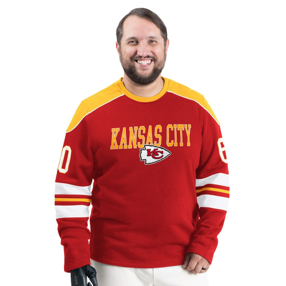 Kansas City Chiefs G-III Sports by Carl Banks Adaptive Lord Stanley Crewneck Sweatshirt - Red online