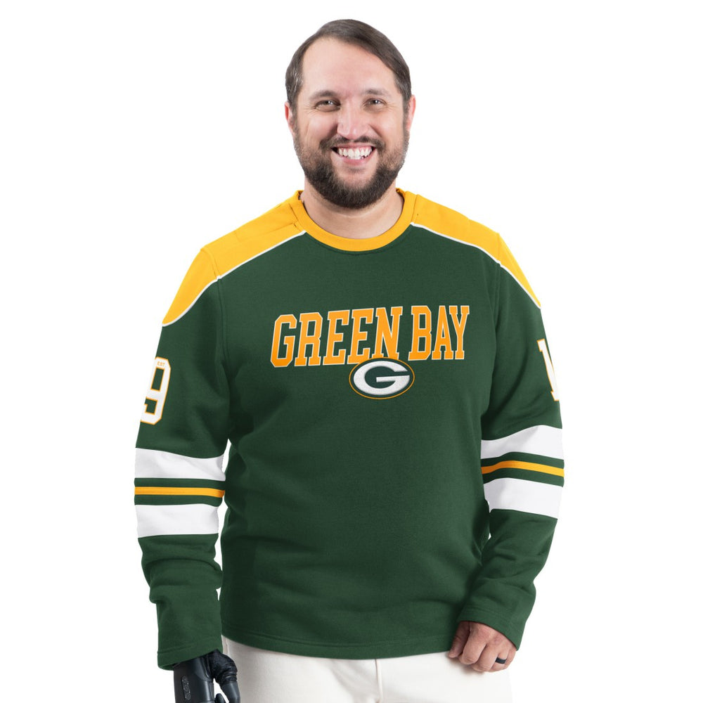 Green Bay Packers G-III Sports by Carl Banks Adaptive Lord Stanley Crewneck Sweatshirt - Green on sale