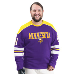 Minnesota Vikings G-III Sports by Carl Banks Adaptive Lord Stanley Crewneck Sweatshirt - Purple cheap