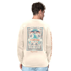 San Francisco 49ers Margaritaville Five O'Clock Henley Long Sleeve T-Shirt - Cream for sale