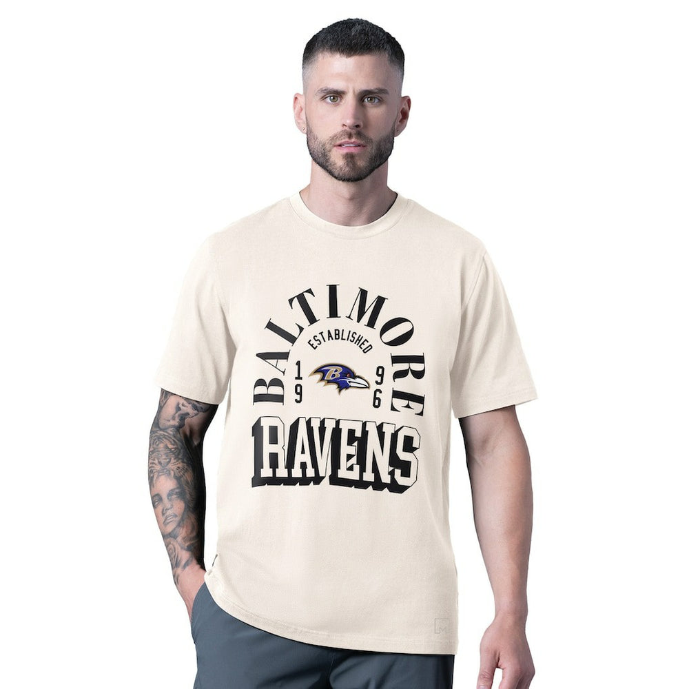 Baltimore Ravens MSX by Michael Strahan Whiteout Vintage T-Shirt - White cheap