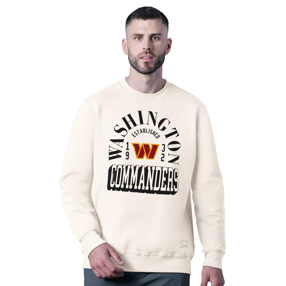 Washington Commanders MSX by Michael Strahan Whiteout Tri-Blend Sweatshirt - White on sale