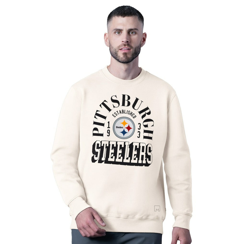 Pittsburgh Steelers MSX by Michael Strahan Whiteout Tri-Blend Sweatshirt - White for sale