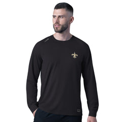 New Orleans Saints MSX by Michael Strahan Forward Long-Sleeve T-Shirt - Black on sale