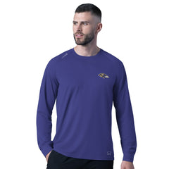 Baltimore Ravens MSX by Michael Strahan Forward Long-Sleeve T-Shirt - Purple discount
