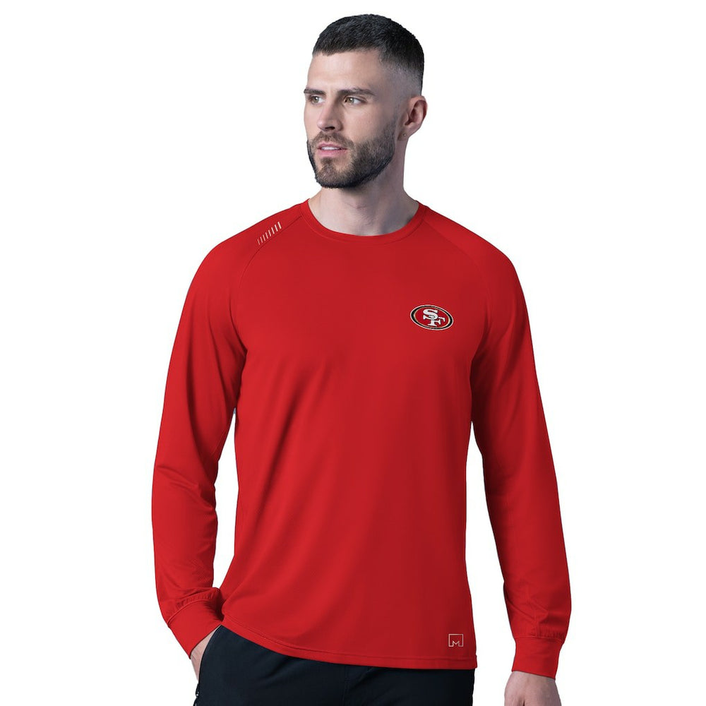 San Francisco 49ers MSX by Michael Strahan Forward Long-Sleeve T-Shirt - Red for sale