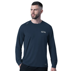 Seattle Seahawks MSX by Michael Strahan Forward Long-Sleeve T-Shirt - Navy cheap