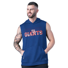 New York Giants MSX by Michael Strahan Tri-Blend Rebound Sleeveless Hoodie - Royal for sale