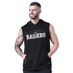 Las Vegas Raiders MSX by Michael Strahan Tri-Blend Rebound Sleeveless Hoodie - Black online