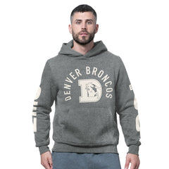 Denver Broncos Starter Handoff Vintage Logo Fleece Hoodie Sweatshirt - Charcoal online