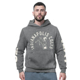 Indianapolis Colts Starter Handoff Vintage Logo Fleece Hoodie Sweatshirt - Charcoal sale