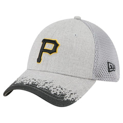 Pittsburgh Pirates Visor Paint Splatter 39THIRTY Flex Hat - Gray | New Era