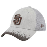 San Diego Padres Visor Paint Splatter 39THIRTY Flex Hat - Gray | New Era