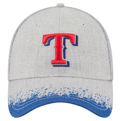 Texas Rangers Visor Paint Splatter 39THIRTY Flex Hat - Gray | New Era