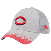 Cincinnati Reds Visor Paint Splatter 39THIRTY Flex Hat - Gray | New Era