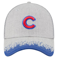 Chicago Cubs Visor Paint Splatter 39THIRTY Flex Hat - Gray | New Era