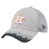 Houston Astros Visor Paint Splatter 39THIRTY Flex Hat - Gray | New Era