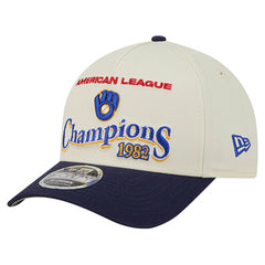 Milwaukee Brewers World Series 9FORTY M-Crown Adjustable Hat - Cream/Royal | New Era