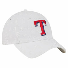 Texas Rangers Women's Floral Mesh 9TWENTY Adjustable Hat - White | New Era