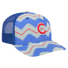 Chicago Cubs Aztec Denim 9SEVENTY Adjustable Hat - Denim/Royal | New Era