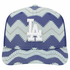 Los Angeles Dodgers Aztec Denim 9SEVENTY Adjustable Hat - Denim/Royal | New Era