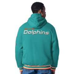 Miami Dolphins G-III Sports by Carl Banks Power Forward Commemorative Full-Zip Hooded Jacket - Aqua sale