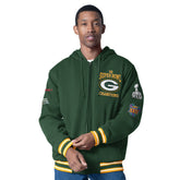 Green Bay Packers G-III Sports by Carl Banks Power Forward Commemorative Full-Zip Hooded Jacket - Green outlet