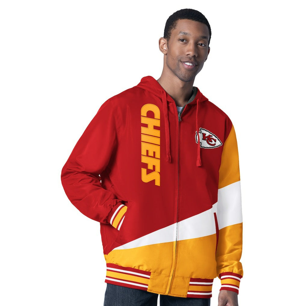 Kansas City Chiefs G-III Sports by Carl Banks Dual Threat Reversable Full-Zip Hooded Jacket - Red/Charcoal online