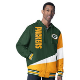 Green Bay Packers G-III Sports by Carl Banks Dual Threat Reversable Full-Zip Hooded Jacket - Green/Charcoal for sale