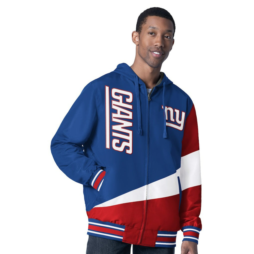 New York Giants G-III Sports by Carl Banks Dual Threat Reversable Full-Zip Hooded Jacket - Royal/Charcoal discount