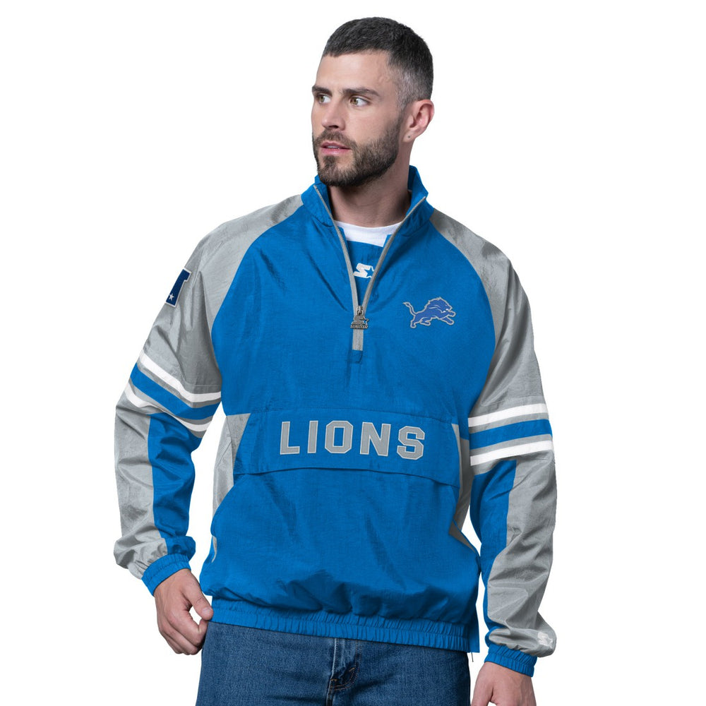 Detroit Lions Starter Prospect Half-Zip Pullover - Blue online