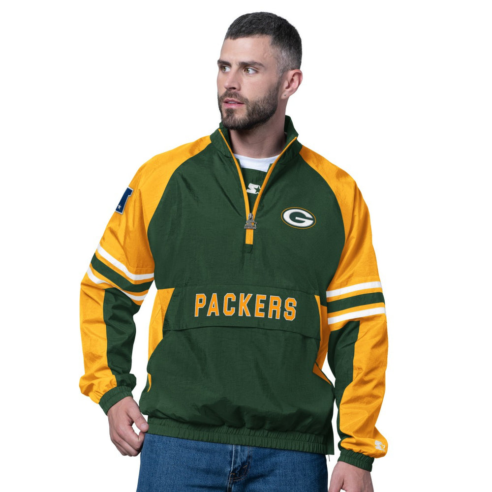 Green Bay Packers Starter Prospect Half-Zip Pullover - Green discount