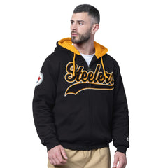 Pittsburgh Steelers Starter Big Shot Full-Zip Double Hoodie - Black for sale