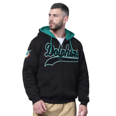 Miami Dolphins Starter Big Shot Full-Zip Double Hoodie - Black sale