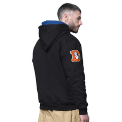 Denver Broncos Starter Big Shot Throwback Full-Zip Double Hoodie - Black on sale