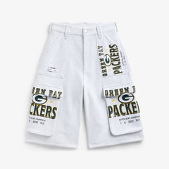 Green Bay Packers Off Season x NFL Women's Fleece Cargo Shorts - Heather Gray online