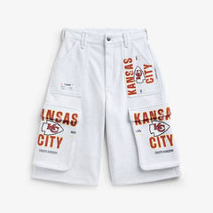 Kansas City Chiefs Off Season x NFL Women's Fleece Cargo Shorts - Heather Gray for sale