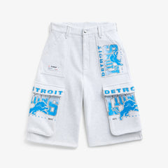 Detroit Lions Off Season x NFL Women's Fleece Cargo Shorts - Heather Gray for sale