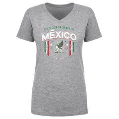 Mexico National Team 500 Level Women's V-Neck T-Shirt - Heather Gray discount
